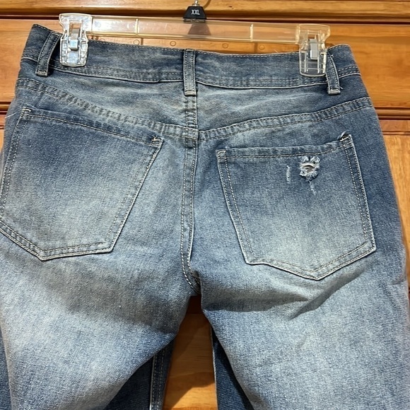 Rebel by Right Blue Distressed Denim Jeans Junior's Size 5 - Picture 4 of 6